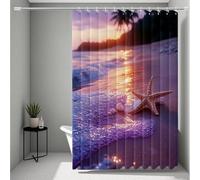 Pink Shower Curtain, Shower Curtains Beach Bathroom Curtains with 12 Hooks, HD Printing Waterproof Bath Curtain Quick-Drying Washable for Wet Room, Bathroom Decor, Shower Stall 72x96inch -ly25072QC