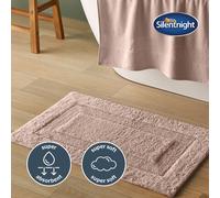 (Pink) Silentnight Supersoft Bathmat Super Soft & Absorbent 100% Cotton BCI - Quick Drying Plush Texture Non-Slip Base Bathmat - 80 x 50cm - Machine Washable