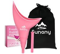 Pink Silicone Funnel Urine Cup Portable Urinal for Women - Standing Up to Pee, Reusable, Outdoor, Travel