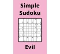 Pink Simple Sudoku Book, 9x9 Puzzles, 200 Pages, 5x8, Evil