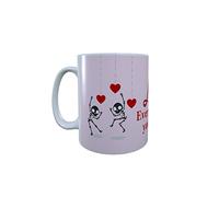 Pink Skeleton Love Every Bone in Your Body Valentine's Day Any Occasion Mug