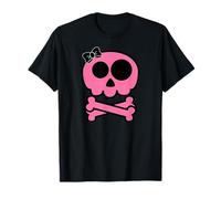 Pink Skull and Crossbones Girl Pirate T-Shirt