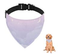 Pink Sky Clouds Stars Moon Dog Bandana with Adjustable Strap D Ring Dog Neckerchief Pet Bibs Triangle Bandanas for Dogs Accessories Puppy Dogs Cats Decor Machine Washable