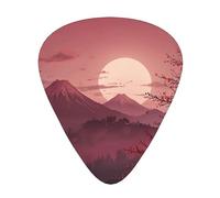 Pink sky guitar pick set, 3 different thicknesses, 12 pieces for a variety of instruments