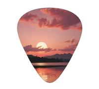 Pink sky Japanese river Prints Guitar Picks - 12-Piece Set with 3 Different Thicknesses, Suitable for Electric and Acoustic Guitars