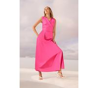 Pink Sleeveless Organza Wrap Shirt Dress Principles Pink 14