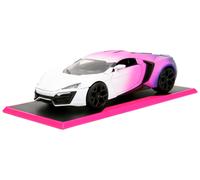 JADA Pink Slips 1:24 W Motors Lykan Hypersport Die-Cast Car w/Base, Toys for Kids and Adults