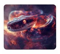 Pink Small Mouse Mat 300x250mm Gaming Mouse Pad Snake, Non-Slip Rubber Base, Waterproof Surface, Stitched Edges Mousemat, Compatible with Laser and Optical Mice Wear-Resistant, Gifts for Men 7-6892