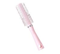 Pink Small round Styling Brush for Fine Hair, Volume Boost | ABS Body, Scalp Friendly Tips, Comfortable Grip, Travel Use, Smooth Blowouts, around Ears