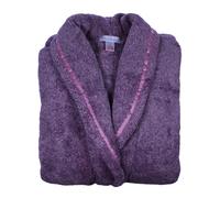 (Pink, Small - UK 10/12) Slenderella Ladies Super Soft Charcoal Fleck Fleece Wrap Dressing Gown