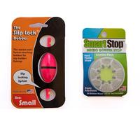 Pink Smart Slip Lock Bobber and Smart Stop Micro Bobber Stop Combo Pack (Mini, Small, Medium or Large) Includes New and Improved Tool to Attach Stops, No Pliers Needed. (Small)