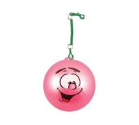 RED Smelly Fruits Smiley Face Ball 23cm - Uninflated With Hook & Spiral Keyring (1 Supplied)