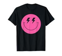 Pink Smile Face Shirt Cute Happy Lightning Smiling Face Tee T-Shirt