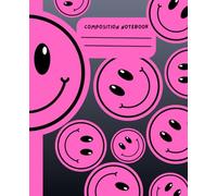 Pink Smiley Face Notebook | Cute Aesthetic Journal for Positive Vibes, School Notes & Creative Writing - 100 Pages, 7.5 x 9.25 in