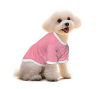 Pink Solid Color Print Cotton Dog T Shirt Breathable Soft Pet Clothes, for Small Medium Large Dogs Cats