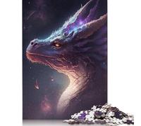 Pink Space Dragon Puzzle Jigsaws 500 Pieces for Adults Puzzle Jigsaws for Adults Educational Puzzle 500pcs (52x38cm)