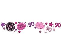 Pink Sparkling Celebration 90th Confetti 34g