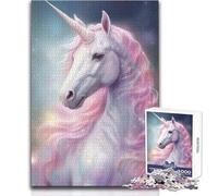 Pink Sparkling Unicorn Adult Jigsaw1000 Pieces Educational Play with Challenge Special Heartfelt Present Option Size 50x75cm