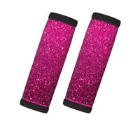 Pink Sparkly Glitter, 2 Pcs Luggage Handle Wrap Grips, Comfort Soft Handle Covers Luggage Tag