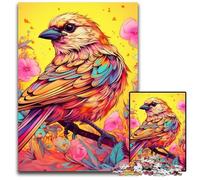 Pink Sparrow 1000 Piece Jigsaw Puzzles for Adults Wooden Jigsaw Relaxing Entertainment, Home Decor 50x75CM/19.68x29.52inch
