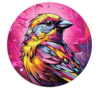 Pink Sparrow Paper Round Puzzles Jigsaws 1000 Pieces for Adults Perfect for Teenagers,Family Bonding,Brain Teaser & DIY Home Decor Gift 67.5x67.5cm