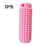 (pink) Spiky Roller Fidget Toy with Bead Chain Anxiety Stress Relief Attention Focusing Calming Hard Massage Stick Portable Travel Keychain Pendant