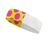 Pink Spot Sweatbands Wicking and Moisture-Wicking Function Running Headband Cotton Polyester Fiber Sweat Band for Tennis Basketball Running Gym Working Out