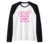 Pink Spread The Hope Find The Cure | Breast Cancer Raglan Baseball Tee