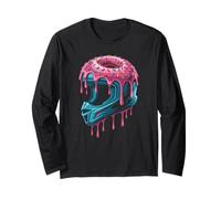 Pink Sprinkles Dripping On A Cool Off Road Racing Helmet Long Sleeve T-Shirt