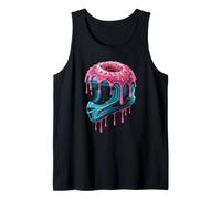 Pink Sprinkles Dripping On A Cool Off Road Racing Helmet Tank Top