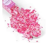 Pink Sprinkles for Cake Decorating 4.2 oz - Valentine Sprinkles for Baking Cupcakes Ice Cream Candy Cookie Decoration Pink Sprinkles for Princess Bridal Shower Wedding Party