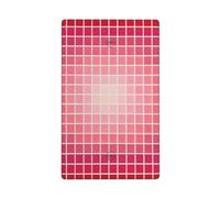 Pink Square Grid Simple Minimalist Abstract Single Toggle Blank Wall Plate Light Switch Cover Decorative 1 Gang for Kitchen Room Bathroom Size 11.4x7cm