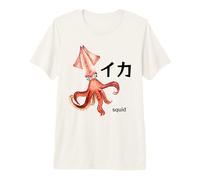 Pink Squid Octopus Monster Tentacles Kraken Japanese Text Premium T-Shirt