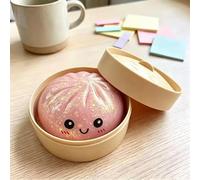 Pink Squishy Glitter Dumpling Stress Ball Toy
