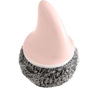 (Pink) Stainless Steel Scrubber with Handle | Shark Shape Handle Scrubber in Stainless Steel | Heavy Duty Scrubber Brush with Ergonomic Grip for Wall Tiles,