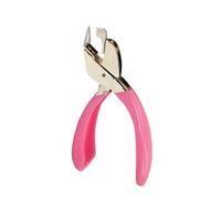 Pink Staple Remover Pliers with Stainless Steel Claws for Office Filing | Plastic Ergonomic Grip, Curved Tips, Precise for Notebooks and Stapled Packets, Teachers, Home Workspaces