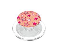 Pink Star Animal Spot Retro Peach Graphic PopSockets PopGrip for MagSafe