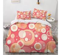 Pink Star Geometric Duvet Cover Set 260×220cm Modern Simple Art Bedding Set with 2 Pillowcase 50 * 75cm Cover Kids And Adults Bedroom Deco