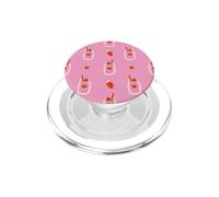 Pink Strawberry Cherry Mason Jar Summer Pattern PopSockets PopGrip for MagSafe