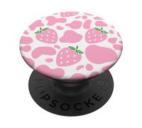 Pink Strawberry Cow Milk PopSockets Adhesive PopGrip