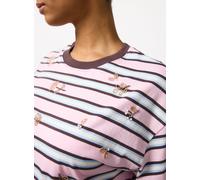 Pink Stripe Boxy Fit Embellished Top S