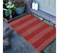 Pink Stripe Coir Doormat (90 x 60cm) Artsy Mats Brown 60cm x 90cm