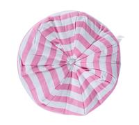 (Pink) Stripe Pleated Round Floor Cushion