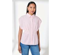 Pink Striped Pleat Detail Shirt Principles Pink 16