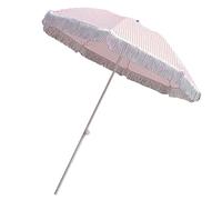 Pink Striped Tassel Parasol, Retro Tassel Garden Umbrella, Hawaiian Parasol, Wear-resistant Sunscreen, Seaside Courtyard Pool Shading, No Base, For Beach Garden Patio ( Color : Pink , Size : 140*235cm