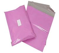 Pink Strong Tough Mailing Bags - Sticky Self Seal Flap - Poly Plastic Polythene for Postal Postage Packaging Courier Mail Pouch Sacks - Premium Quality (100, 12x16" (305x405mm))