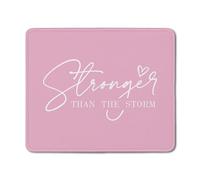 Pink Stronger Than The Storm Inspirational Mouse Pad,Inspirational Motivational Positive Gift Mouse Pads for Desk Home Office Computers Laptop Accessories,11.8" x 9.8"