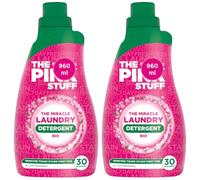 Pink Stuff Bio Laundry Washing Liquid Detergent 960ml 2 Packs Miracle Bio Liquid, Removes Tough Stains First Time, 30 Washes, 7 Day Freshness, Powerful Stain Remover for Whites & Colours
