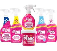 Pink Stuff Cleaning Bundle, 6 Items: Carpet & Upholstery Cleaner 500ml, Multi-Purpose Cleaner 850ml, Miracle Wash-Up Spray 500ml, All-Purpose Paste 850g, Disinfectant 850ml, Bathroom Cleaner 0.850l