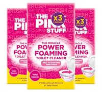 Pink Stuff Miracle Power Foaming Toilet Cleaner 100g x 3 Treatments (3 Box) Deep Cleaning Self-Activating Pink Foam for Tough Stain, Odour & Limescale Removal, Toilet Bowl Descaler & Freshener